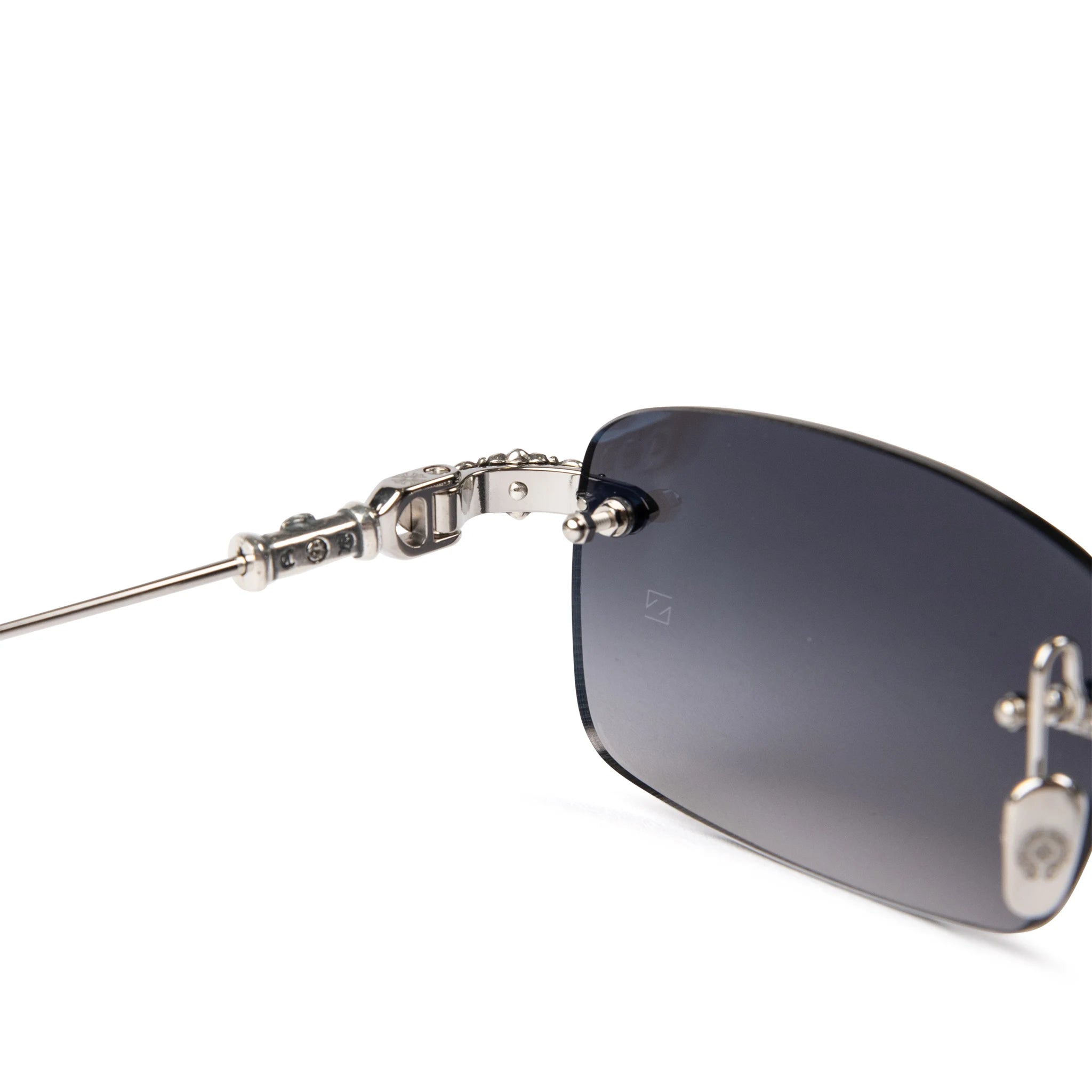 Inside view of Chrome Hearts Pills III Silver Black Sunglasses